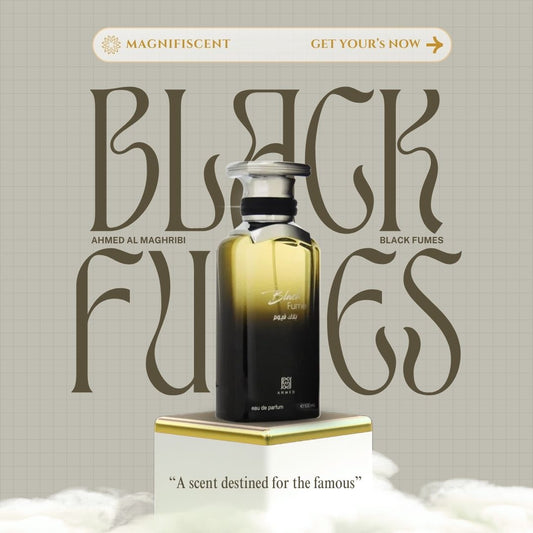Black Fume Eau De Parfum 100ml For Men– dark oud and leather smoke wrapped in mystery and modern luxury.