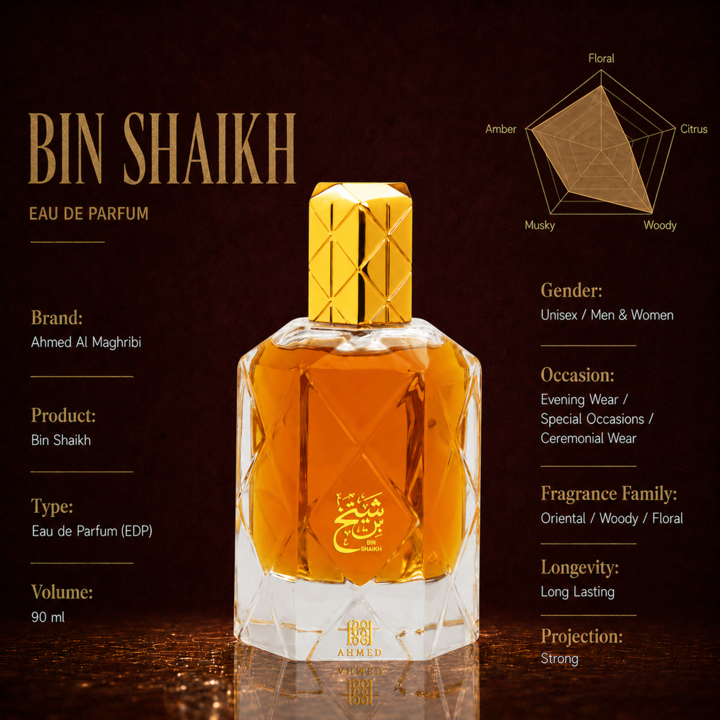 Ahmed Al Maghribi Bin Shaikh Eau de Parfum 90ml