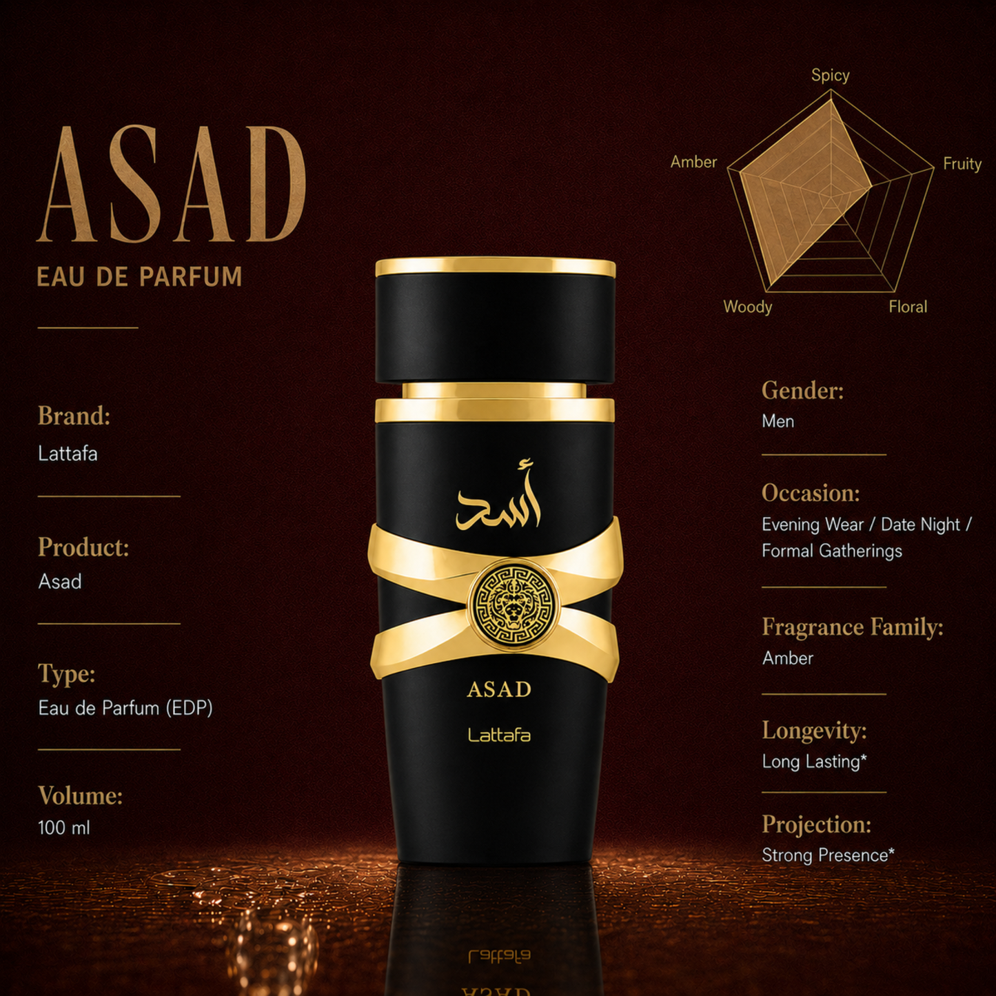 Lattafa Asad Eau de Parfum 100ml