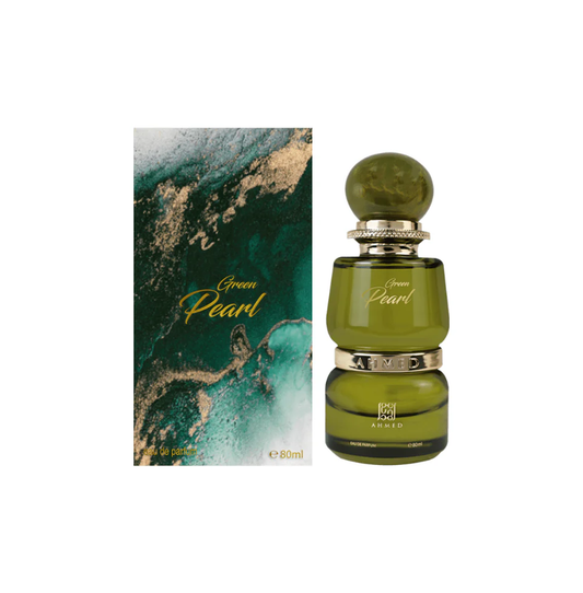 Ahmed Al Maghribi Green Pearl 80 ml – Unisex Eau de Parfum with Fruity-Floral & Amber Vanilla Finish.