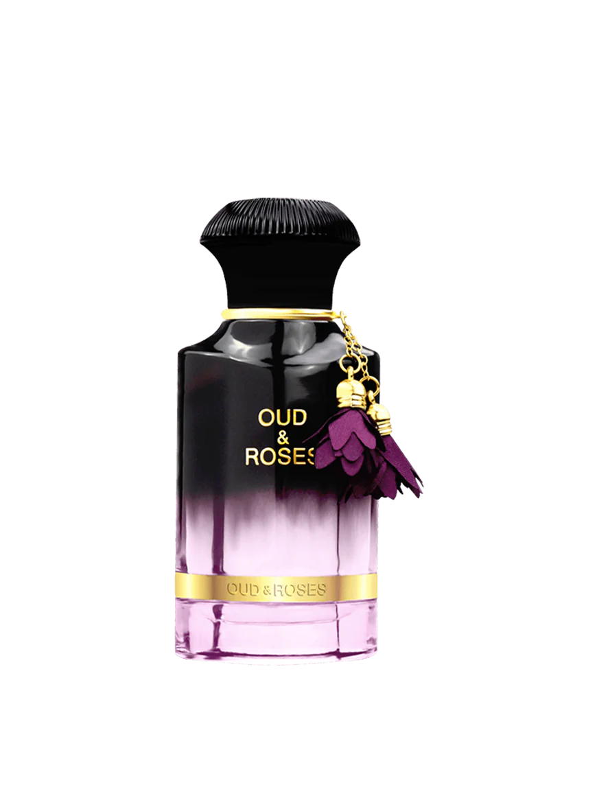 Oud & Roses Eau De Parfum 60 ml For Women – delicate petals meet deep wood in a regal feminine fragrance.