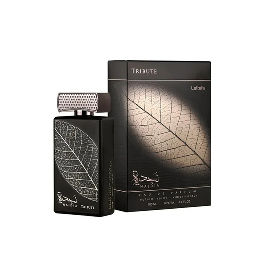 Najdia Tribute Eau De Perfume Unisex 100ml – fresh woods and spice celebrate bold unisex expression.
