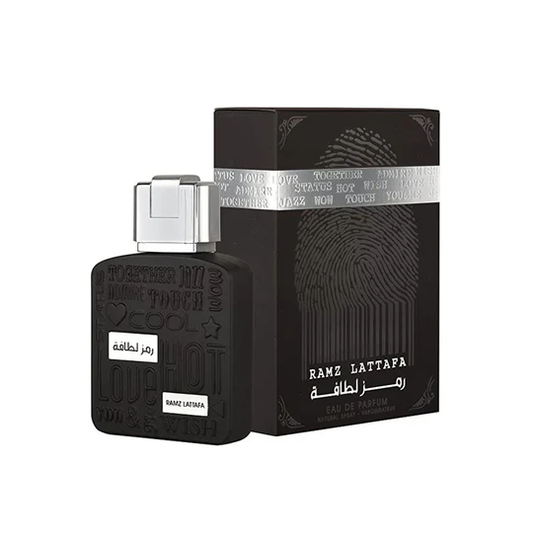 Ramz Silver Eau De Parfum Unisex 100ml – a crisp woody-amber composition for those who define their own legacy.
