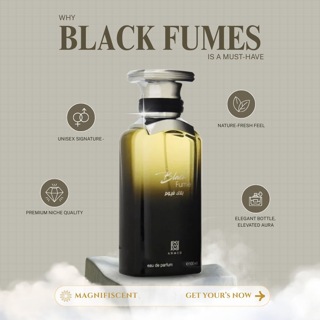 Ahmed Al Maghribi Black Fume Eau De Parfum 100ml For Men