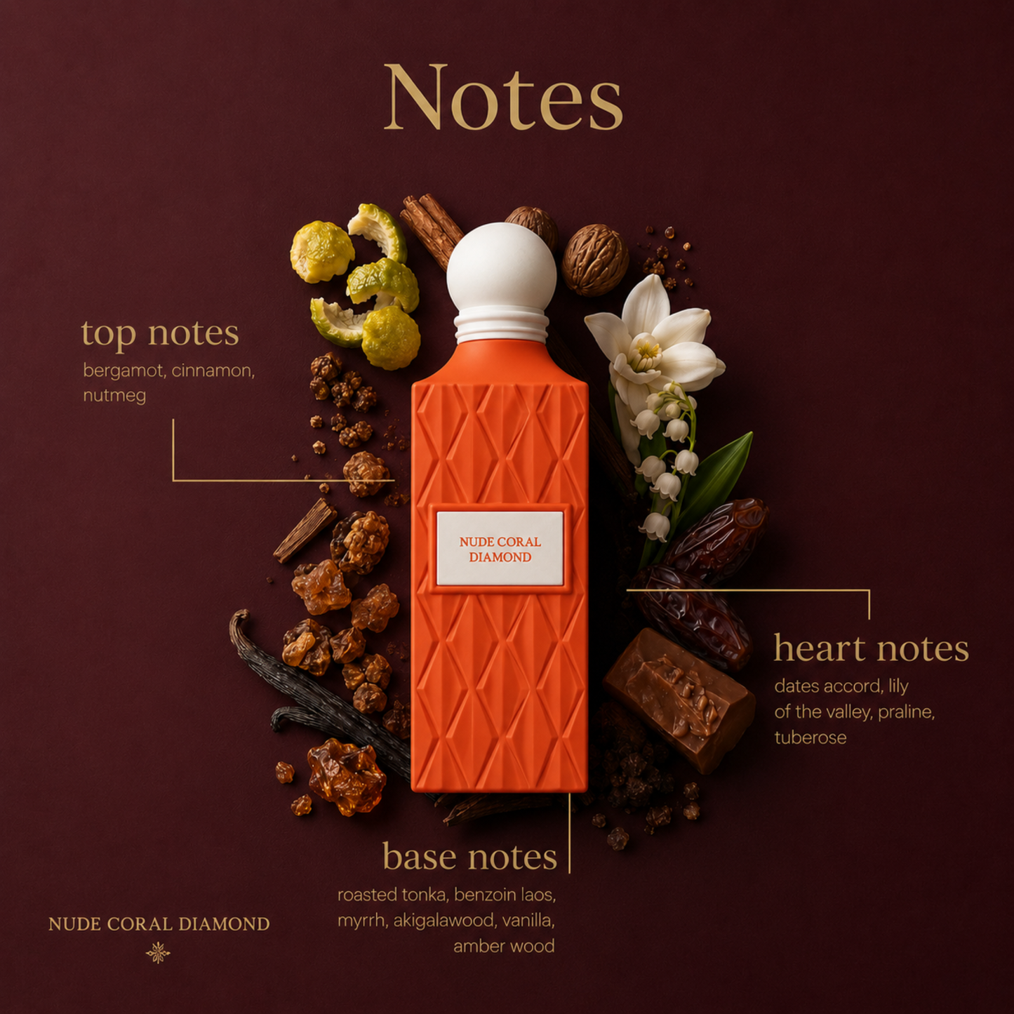 Ibraheem Al Qurashi Nude Coral Diamond Eau de Parfum 200ml