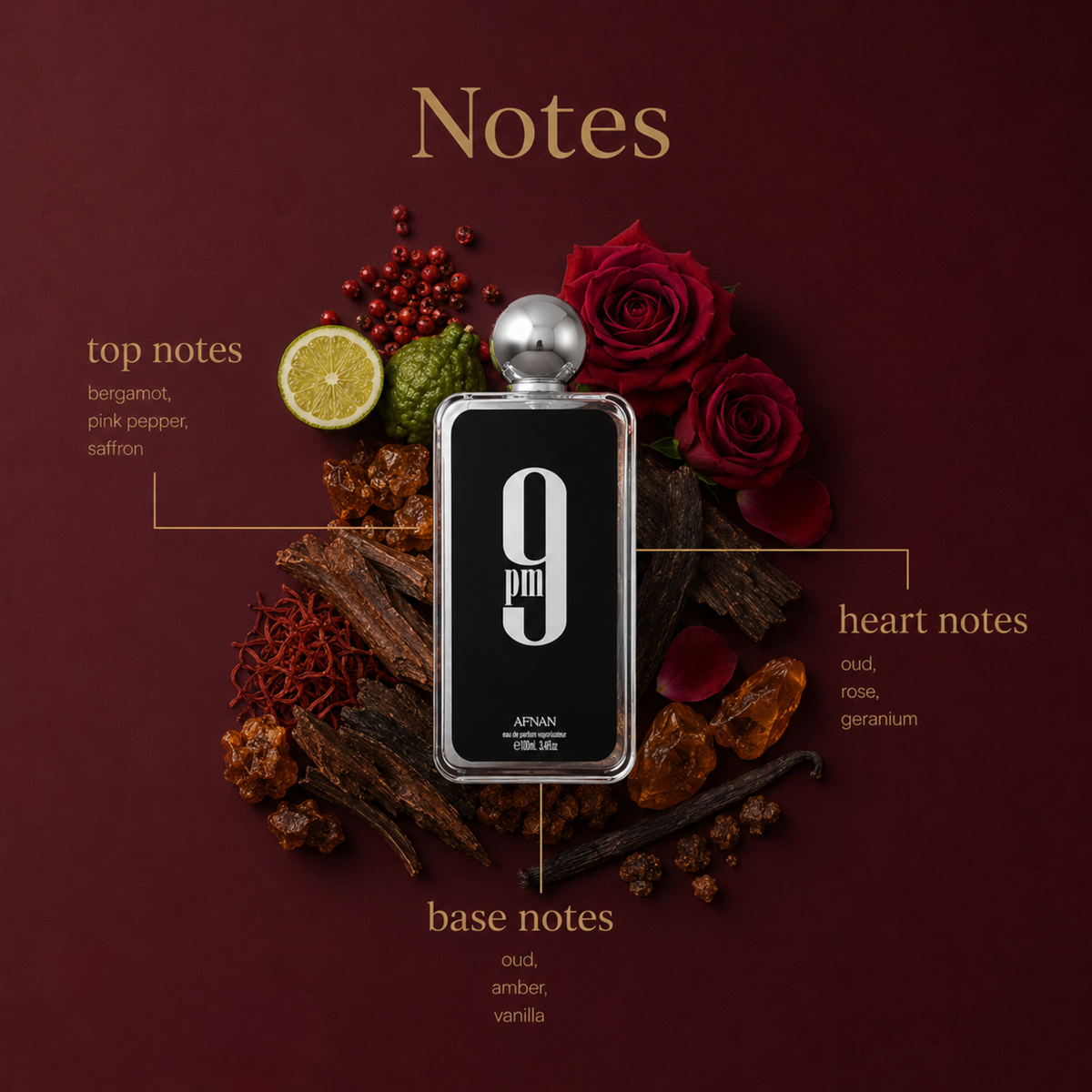 Afnan 9PM Eau de Parfum 100ml