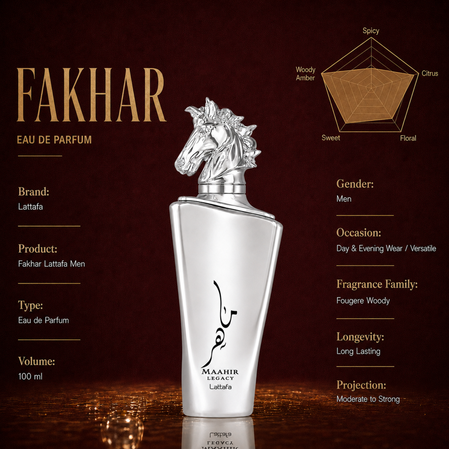 Lattafa Maahir Legacy Eau de Parfum 100ml