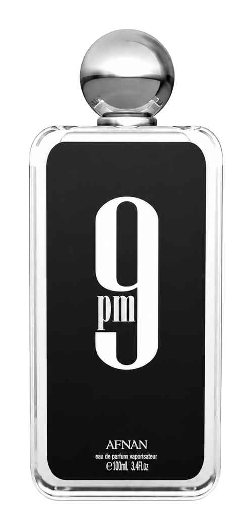 Afnan 9 PM Eau de Parfum 100ml — bottle on transparent background