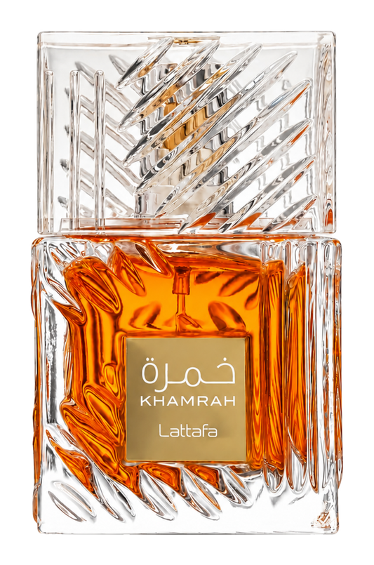 Lattafa Khamrah Eau de Parfum 100ml — bottle on transparent background