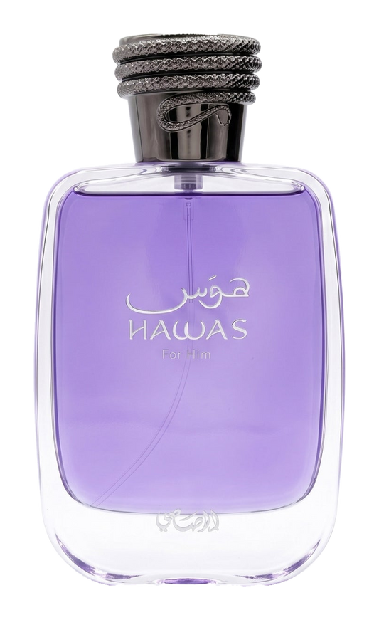 Rasasi Hawas for Him Eau de Parfum 100ml — bottle on transparent background